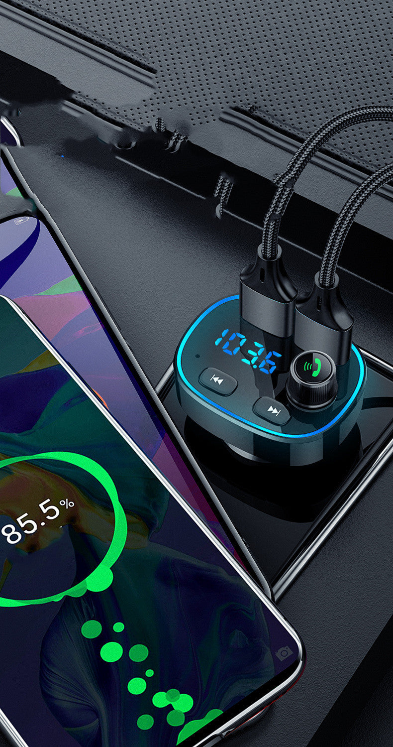 Fast Charging Car Bluetooth MP3 Player Car FM Transmitter Colorful Atmosphere Light Display